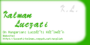 kalman luczati business card